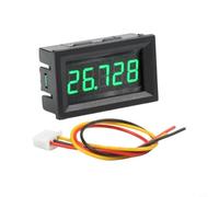 Valixirant Voltmètre numérique LED à 5 chiffres 0 à 33 V CC à trois fils - Boîtier ABS - Plage de fonctionnement -10 °C à 65 °C - Polarité inverse (vert)