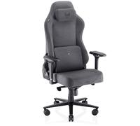 VALK Freya Elite - Chaise Gaming Ergonomique en Tissu Respirant Haut de Gamme, Coussins Viscolatex, Inclinable à 160°, Accoudoirs 4D Métalliques, Fauteuil Gamer et Bureau (Gris Anthracite)