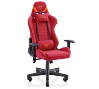 VALK Nyx - Chaise Gaming en Tissu Respirant, Chaise Gamer Tissu, Accoudoirs 2D, Inclinable, Pivotante, Rembourrage Mousse Froide, Piston Classe 4, Fauteuil Gamer Tissu, Chaise Bureau (Rouge Rubis)
