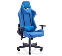 VALK Nyx - Chaise Gaming en Tissu Respirant (Inclinable, Accoudoirs 2D, Mousse HR, Piston Classe 4), Fauteuil de Bureau, siège Gamer (Bleu Saphirou)
