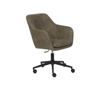 VALKA - Fauteuil de Bureau sur Roulettes Tissu Kaki -