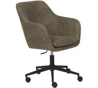 VALKA - Fauteuil de Bureau sur Roulettes Tissu Kaki -