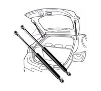 VALKEM 2Pcs Verin Coffre Hayon Voiture pour Renault Espace IV (JK) 2002-2014(OEM:8200021974)-72.6cm, Voiture Verin Hydraulique de Coffre Voiture Hayon Arrière Botte Gaz Entretoises Accessoires