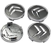 VALKEM 4 Pièces Cache Moyeux pour Citroen C4 Picasso C3 Berlingo C5 C2 C1 DS4 60mm, Antirouille Capuchons de Moyeu Central de Roue, Étanche Anti-Poussière Voiture Roue Accessoires de décoration