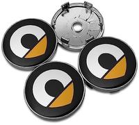 VALKEM 4 Pièces Cache Moyeux pour Smart Fortwo Forfour 451 453 60mm, Antirouille Capuchons de Moyeu Central de Roue, Étanche Anti-Poussière Voiture Roue Accessoires de décoration,A