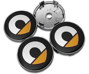 VALKEM 4 Pièces Cache Moyeux pour Smart Fortwo Forfour 451 453 60mm, Antirouille Capuchons de Moyeu Central de Roue, Étanche Anti-Poussière Voiture Roue Accessoires de décoration,A