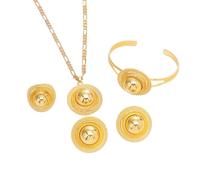 VALKEM Éthiopien Mode Bijoux Ensembles Or Couleur Ethnique Tendance Traditionnel Festival Afrique Femmes - Mariage, Anniversaire, Saint-Valentin, Noël