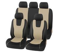 VALKEM Housse Siège Voiture pour Renault Megane 2017-2022, 4 Saisons Imperméable Antidérapante, Housse de Siège Auto Avant et Arrière Respirant Accessoires,D Beige