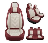 VALKEM Housses Siège Voiture Universelles pour Kia Carnival (2006-2011), Ensemble Complet Imperméable Antidérapant, Protection Avant Arrière Résistante,B Red