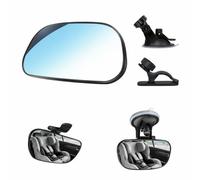 VALKEM Miroir Voiture 360° Réglable pour Dacia Berlina/Break/Double Cab/Logan/Solenza/Sandero Stepway/Duster, Grand Angle Rétroviseur Intérieur Voiture pour Siège Arrière, Miroir Voiture Bébé Arrière