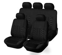 VALKEM Voiture Housses Siège pour Citroen C3 II 2009-2013, Respirant Imperméable Confortables Avant Arrière Coussins Couvre Protections Siège Accessoires,A Black