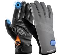 Valkental® Gants de vélo imperméables avec Isolation 3M | Rembourrés et antidérapants | Gants d'hiver et Gants de mi-Saison [Hommes & Femmes] avec Fonction Tactile GloRider V2
