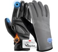 Valkental® Gants de vélo imperméables avec Isolation 3M | Rembourrés et antidérapants | Gants d'hiver et Gants de mi-Saison [Hommes & Femmes] avec Fonction Tactile GloRider V2
