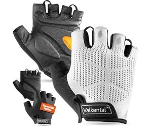 Valkental® - Gants vélo avec Rembourrage Gel | Antidérapants & Respirants | Gants Cyclisme Homme & Femme | sans Doigts - VTT/Route/Trekking | Gants Courts & légers