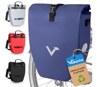 Valkental - Grande Sacoche de Porte-Bagages Etanche - 20L de Volume - Sacoche de Vélo pour Porte-Bagages avec Réflecteurs
