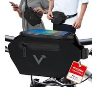 Valkental® - Sacoche de guidon pour vélo Klickfix 3-en-1 Compatible | Inclus compartiment pour téléphone portable et étanche - Convient comme sacoche de guidon et de hanche | Volume de 4L | Sacoche de