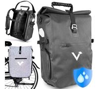 Valkental - Sacoche de vélo 3-en-1 Pro - Nylon de Haute qualité - Volume 23 L - Utilisable comme Sac Porte-Bagages, Sac à Dos et Sac bandoulière - 100% étanche - Sacoche de vélo pour Porte-Bagages