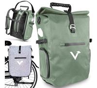 Valkental - Sacoche de vélo 3-en-1 Pro - Nylon de Haute qualité - Volume 23 L - Utilisable comme Sac Porte-Bagages, Sac à Dos et Sac bandoulière - 100% étanche - Sacoche de vélo pour Porte-Bagages