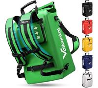 Valkental - Sacoche de Vélo 3en1 - Adaptée comme Porte-bagages, Sac à Dos et Bandoulière - Imperméable & Réfléchissante - Vert