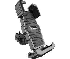 Valkental - Support de Téléphone Portable pour Vélo avec Système de Protection Antivol & Coussinet en Silicone | Compatible avec Tous Les Guidons| Rotation à 360° | iPhone, Samsung, Huawei