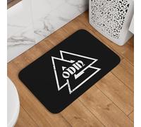Valknut, Le Symbole du Dieu Odin Paillasson Intérieur Lavable en Machine Tapis De Bain Doux Tapis De Douche pour Baignoire Salon Couloir 40X60Cm