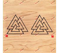 Valknut Symbol Old Norse Viking Lot de 2 autocollants en vinyle Noir 10,2 cm Sans fond pour voiture, bateau, ordinateur portable 01281