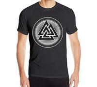 Valknut The Symbol of Odin Mens Short Sleeve T-Shirt Dry Fit Running T Shirt 3XL