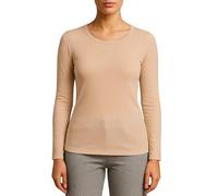 Valko Pull Hiver Femme - Tee Shirt Manche Longue Chaud et Doux avec Intérieur Doublé - sous Pull Élastique Idéal comme Vêtement Thermique d’Hiver (Vison, L)