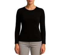 Valko Pull Hiver Femme - Tee Shirt Manche Longue Chaud et Doux avec Intérieur Doublé - sous Pull Élastique Idéal comme Vêtement Thermique d’Hiver (Noir, XL)
