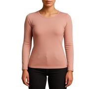Valko Pull Hiver Femme - Tee Shirt Manche Longue Chaud et Doux avec Intérieur Doublé - sous Pull Élastique Idéal comme Vêtement Thermique d’Hiver (Rose, L)