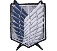 VALKYNEA Patch 100 % brodé Anime Fan Art/Attack Eren AOT Écusson Titan V2 / Patch EMBROIDERY (Hook & Loop / Velcr0)