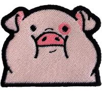 VALKYNEA Patch 100 % brodé Anime Fan Art / Mug Canard Cochon / Gravity Falls / Patch EMBROIDERY (Thermocollant/Iron On)