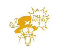 VALKYNEA Patch thermocollant DTF inspiré par Anime Fan Art/OP Chopper Call a Doctor/DTF Patch (jaune)