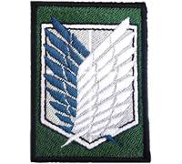 VALKYRAE Patch 100 % brodé inspiré de l'Anime Fan Art Titan/Reconnaissance du blason AOT/Brodé Patch/Applique brodée (Tbeau/Iron On)