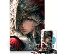 Valkyrie Angel of War Puzzle 1000 Pièces pour Adolescents Jeu de Mémoire Fixation Solide Pas de Pièces Perdues Jeu de Voyage Pratique Cadeau Cérébral (38x26cm)