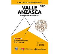 Valle Anzasca. Monte Rosa versante nord, Macugnaga 1:25.000