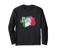 Vallée d'Aoste Italie Rétro Région Carte Souvenir Vintage Manche Longue