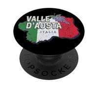 Vallée d'Aoste Italie Rétro Région Carte Souvenir Vintage PopSockets PopGrip Adhésif