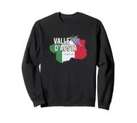 Vallée d'Aoste Italie Rétro Région Carte Souvenir Vintage Sweatshirt