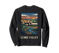 Vallée de Loire France Château Vignoble Voyage Art Sweatshirt