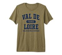 Vallée de Loire France Vallée des Mille Châteaux Marine T-Shirt Haut de Gamme