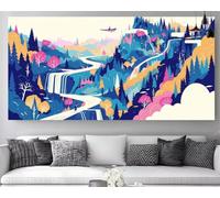 ValléE Diamond Painting Le Paysage Diamond Painting Adulte Grand Format 100x300cm, 2025 New DIY Peinture Diamant 5D Cristal Strass Point de Croix Canvas Broderie Gem Art,Décoration Cadeau Z-P517