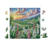 Vallée du pré 100 Pieces Casse-tête Adulte en Carton Rigide sans Déformation Difficile Moyenne Décoration Murale Idée Cadeau Anniversaire Premium 28x28cm