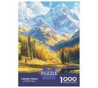 Vallée Rivières Puzzle en Carton Automne 1000 Pièces Papier pour Adultes avec Poster Impression HD Détente À Domicile Challenge/Difficile Exclusif 38x26cm/1000pcs