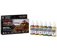 Vallejo 070204 Kit de Peinture Armure Britannique et Infanterie WWII 17 ML (Lot de 6)