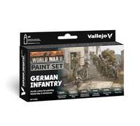 Set Peinture Vallejo 70206 Infanterie Allemande Wwii, 6 Couleurs Camouflage Et F