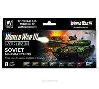 Vallejo 070221 Kit de peinture avec charpentier soviétique et infanterie WWIII