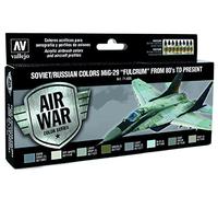 Createx Vallejo - Set de peintures MiG-29 Fulcrum années 80+ - Couleurs soviétiques/russes 17 ml