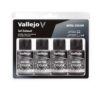 Acrylicos VJP77602 Vallejo Modèle Métal 32 ml Jet Echappement Lot de 4