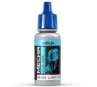 Createx Vallejo Peinture acrylique pour aérographe AV Mecha Color Acier clair 17 ml